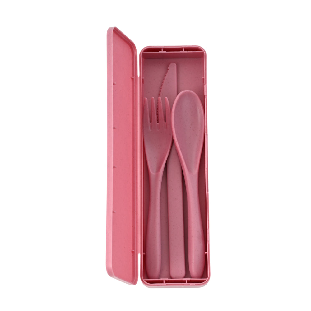 Indigo Series Bamboo Cutlery Set - DARK PINK